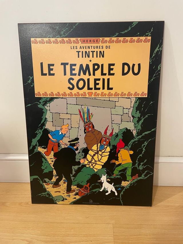 Cuadro tintin madera 