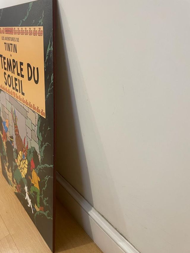 Cuadro tintin madera 