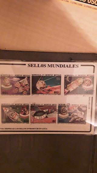 6 Sellos de la Republica de Mongolia