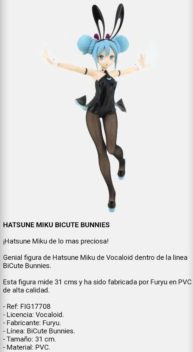 FIGURA HATSUNE MIKU BiCutre. Figura de conejitos