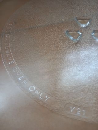 plato cristal para microondas