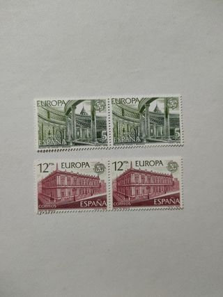 4 sellos España. Europa CEPT. Año 1978.