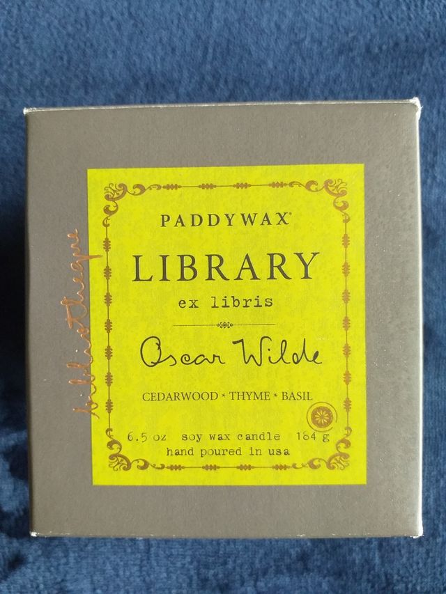 MC NUEVO Vela Artesanal Ex Libris Oscar Wilde