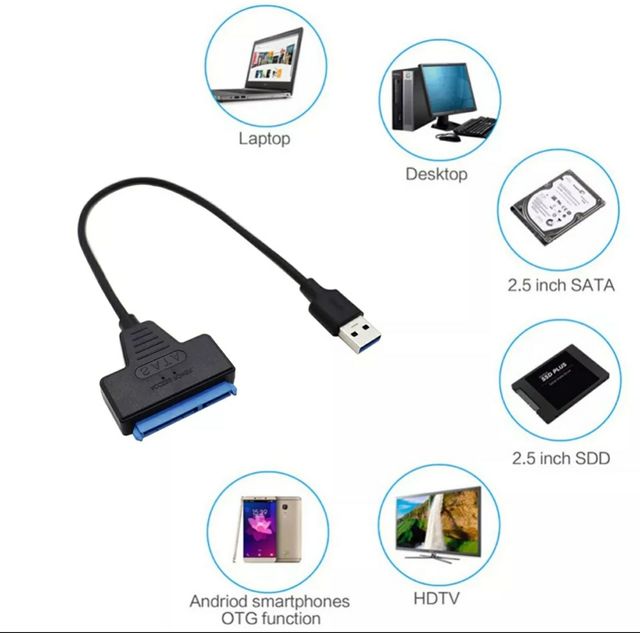 Adaptador SSD SATA A USB PC ORDENADOR FUENGIROLA