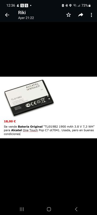 bateria alcatel