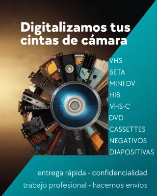 Digitalizamos cintas de cámara, vhs...