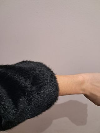 abrigo torera de pelo sintético