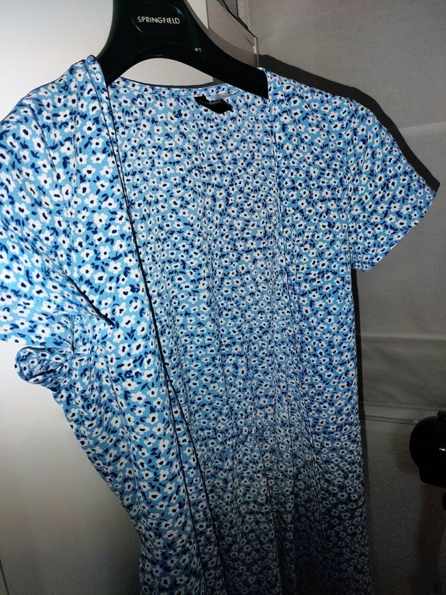 Vestido de flores color azul H&M DIVIDED