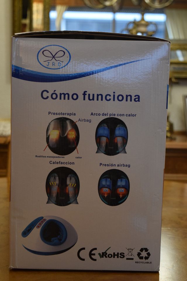 Equipo de presoterapia y masaje shiatsu para pies