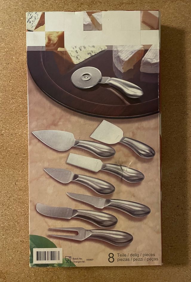 conjunto de facas de queijo (8 peças)