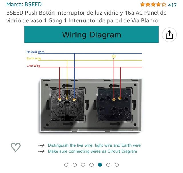 Interruptor de luz panel de vidrio con enchufe