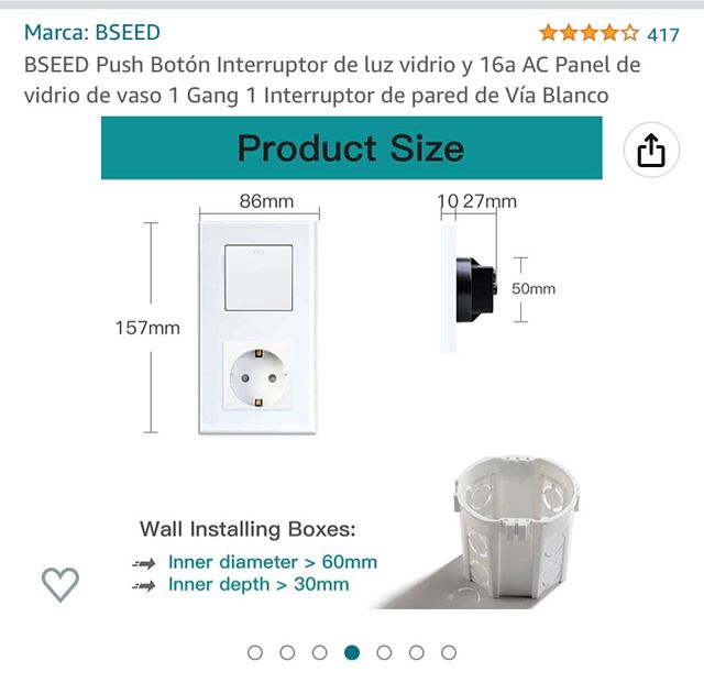 Interruptor de luz panel de vidrio con enchufe