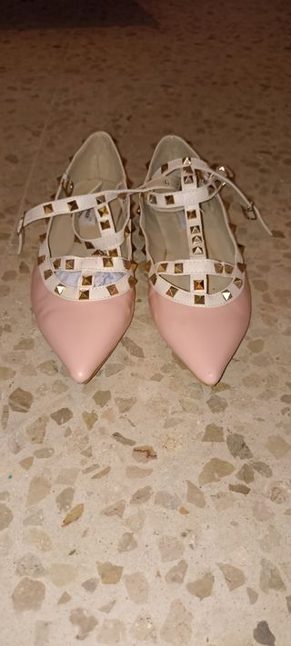 Zapatos planos punta