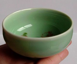 Cuenco de cerámica china con pez