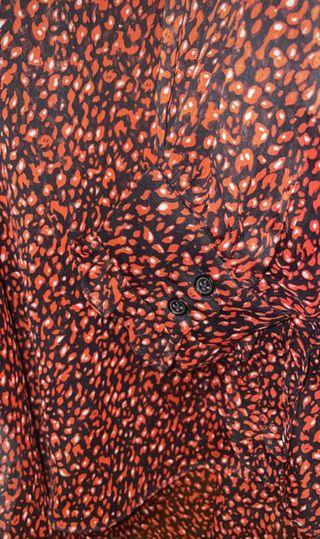 Camisa roja puntos de Mango