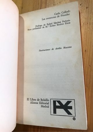 Las aventuras de Pinocho. Carlo Collodi