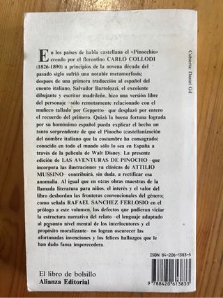 Las aventuras de Pinocho. Carlo Collodi