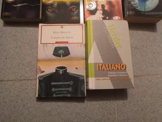 13 libros en italiano + diccionario + gramática