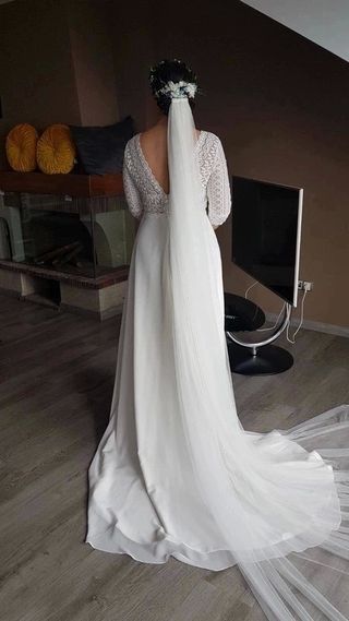 Vestido de novia romántico, boho y chic