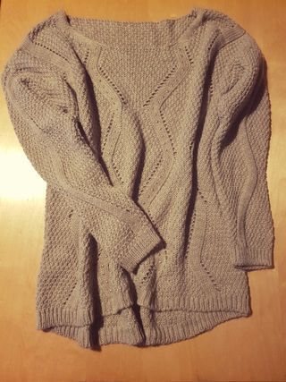 Jersey beige minitachuelas
