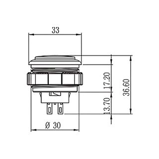Crown SDB-202 MX Cherry Botón Pulsador Arcade