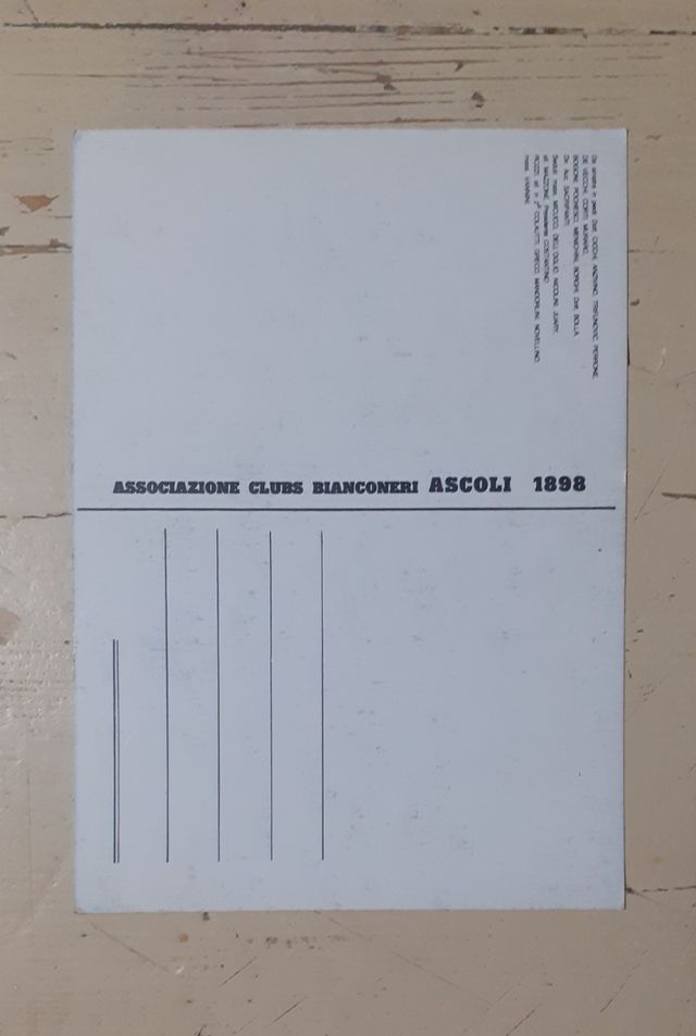 Cartolina ASCOLI Calcio 83/84