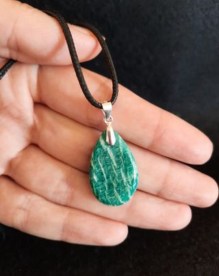 Colgante de Amazonita y Plata de Ley.