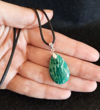 Colgante de Amazonita y Plata de Ley.