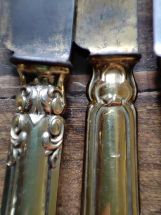 Set di coltelli antichi da collezione in Argento