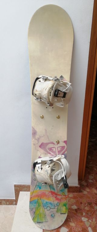 Tabla snow roxy+fijaciones+botas burton