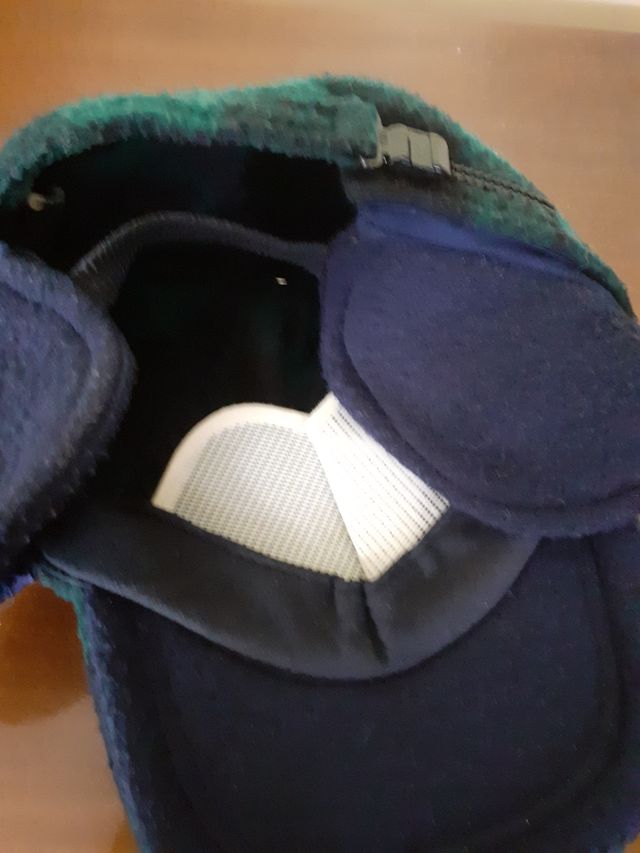 Berretto a quadri in pail ,tg.unica