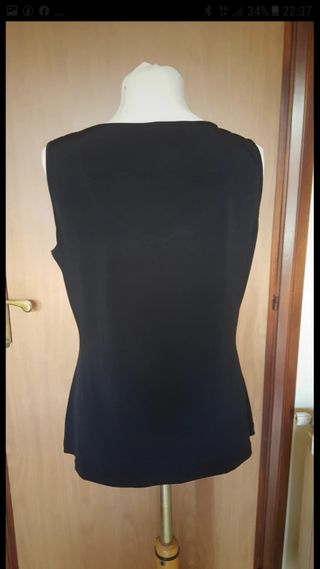 Elegante top con pailettes nero mis.46