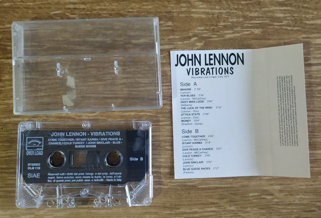Casete John Lennon Vibrations Live New York 1971