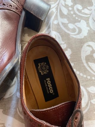 Zapatos piel camel Oferta