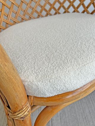 ESPECTACULAR BUTACA DE MIMBRE, AÑOS 70.