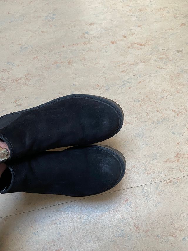 botas botines negros pull&bear