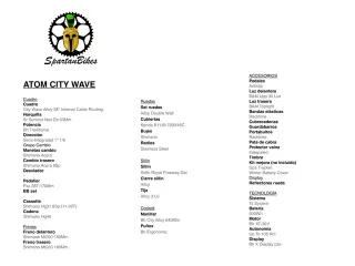 GRAN OFERTA BICICLETA EBIKE ATOM CITY WAVE