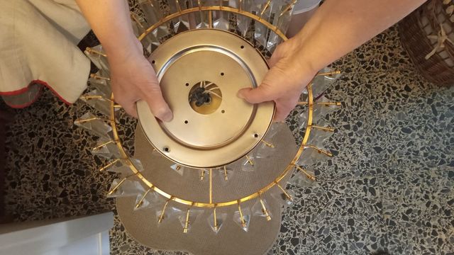 Lámpara de techo de CRISTAL de MURANO auténtico