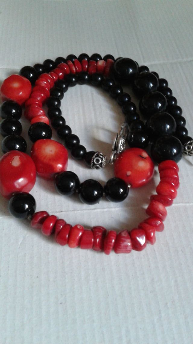 collier di Corallo e Onice