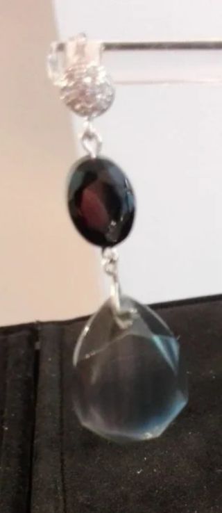 PENDIENTES EN ÁGATAS GRISES Y HEMATITES 🌷