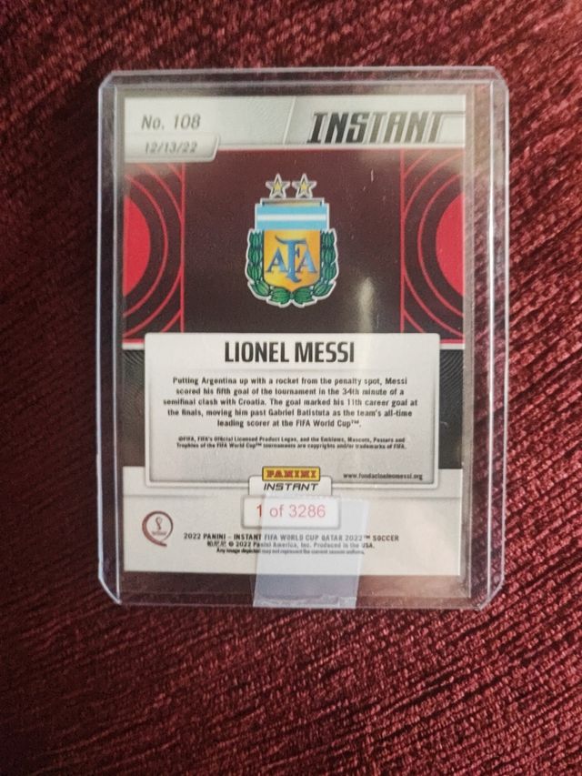 Messi instant qatar 2022 número 108