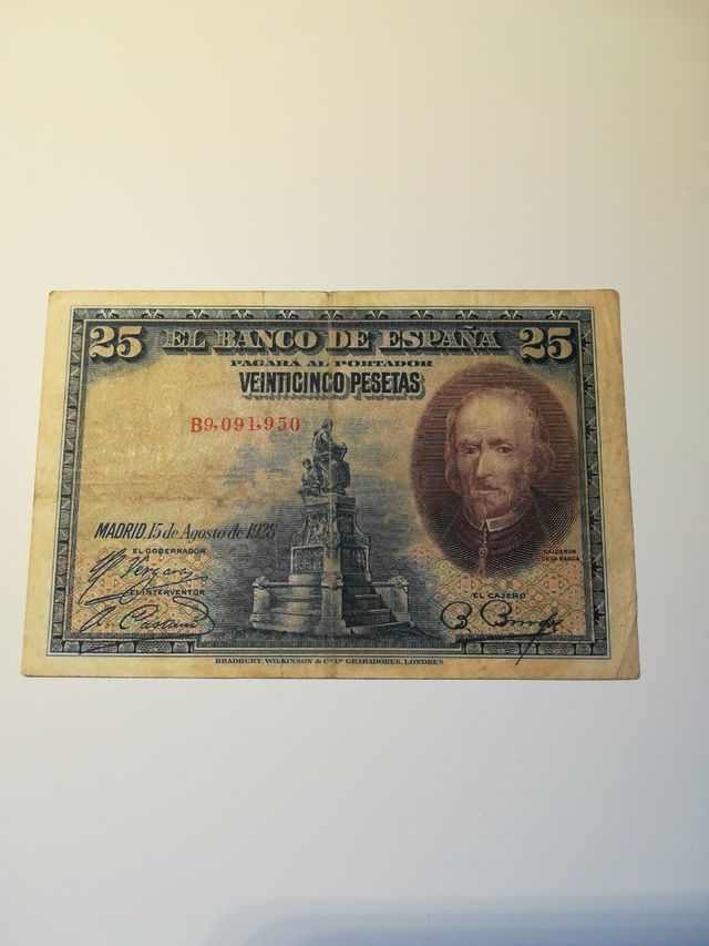 Billete 25 pesetas 1928