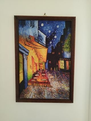 Cornice legno con stampa su tela van gogh