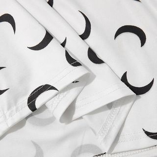 camiseta interior con estampado de cuello alto