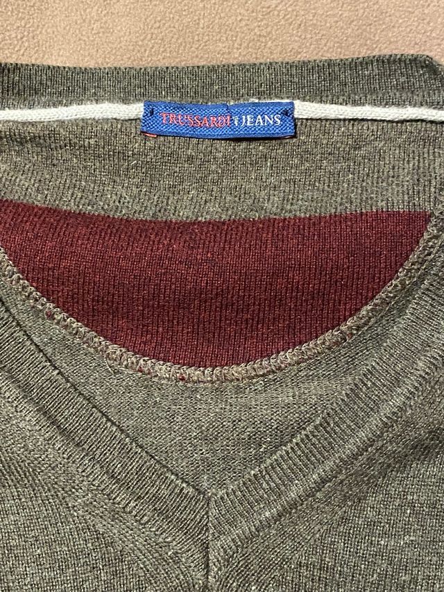 Vintage Maglione collo a V pullover Trussardi