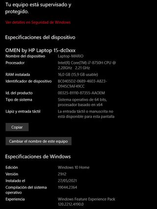Portátil Omen HP  - Core i7