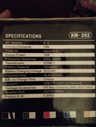 altavoz grande, buen sonido y luces. (kimiso)