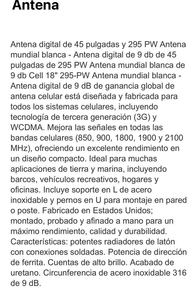 Antenna globale da 9 db (multibanda)
