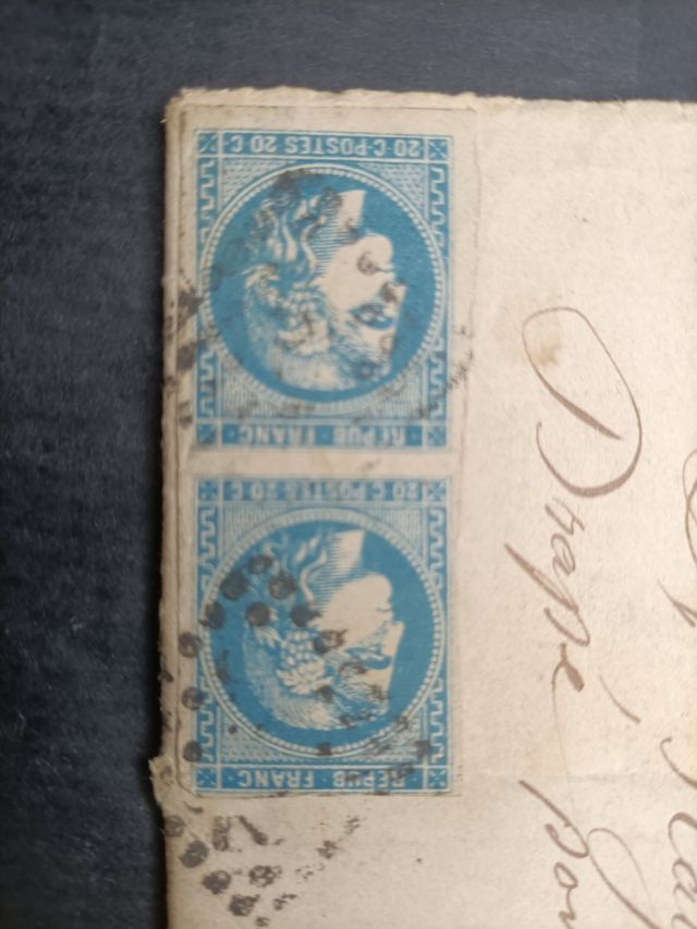 sellos postales 1870 Francia 