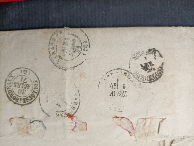 sellos postales 1870 Francia 